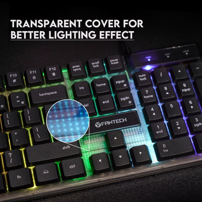 Fantech P31 Gaming Combo 3in1: Keyboard + Mouse + Mousepad, RGB Lighting, Your Complete Gaming Setup