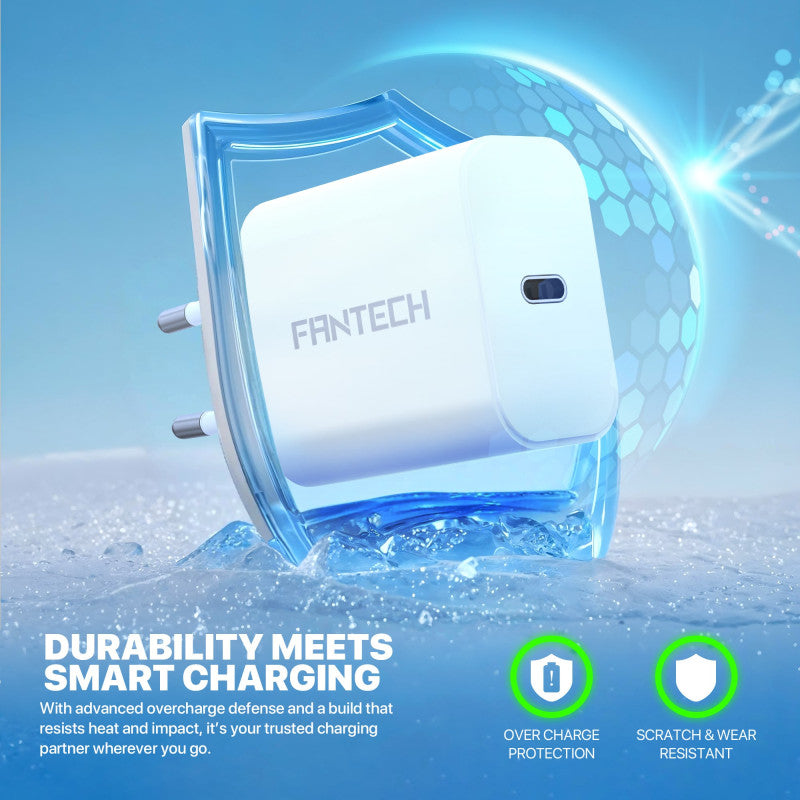 FANTECH Power Kit PK202CC – 20W PD Fast Charging USB-C Charger + 1M USB-C to USB-C Cable