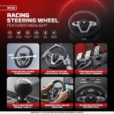 FANTECH R1V2 Professional 900° Racing Steering Wheel Bundle with Gear Shifter & Hall-Effect Pedals, Dual-Motor Vibration
