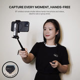 FANTECH SS141 SELFIE STICK: Pocket-Sized Mini Quadripod Stand, Bluetooth Remote, Adjustable Height (11.7 cm to 41 cm)