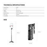 FANTECH SS141 SELFIE STICK: Pocket-Sized Mini Quadripod Stand, Bluetooth Remote, Adjustable Height (11.7 cm to 41 cm)