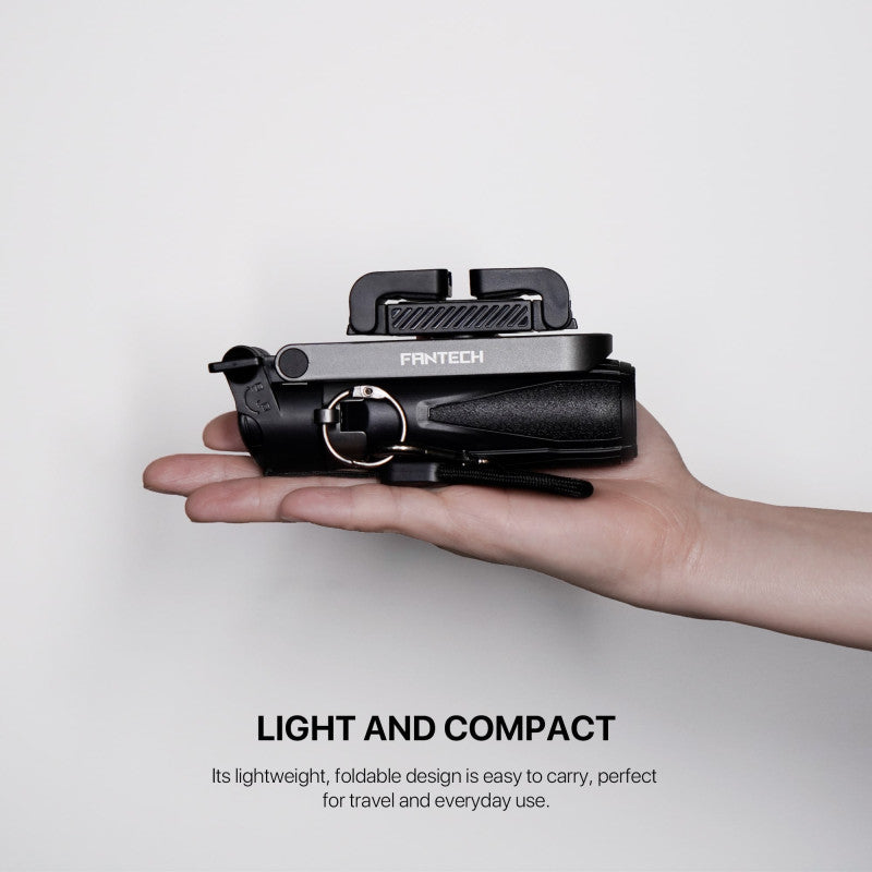 FANTECH SS141 SELFIE STICK: Pocket-Sized Mini Quadripod Stand, Bluetooth Remote, Adjustable Height (11.7 cm to 41 cm)