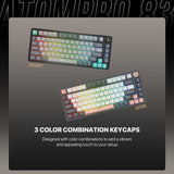 Fantech STELLAR Edition MK913 - ATOM PRO83, 3 Modes: Bluetooth, Wireless & Wired, Built-in Battery, Mechanical Gaming Keyboard
