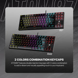 Fantech SUMI Edition MK876V2 - ATOM87, Pro Wired Mechanical Keyboard with RGB Lighting Black