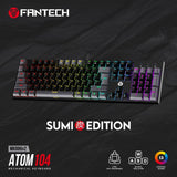 Fantech SUMI Edition MK886V2 - ATOM104, Pro Wired Mechanical Keyboard with RGB Lighting Black