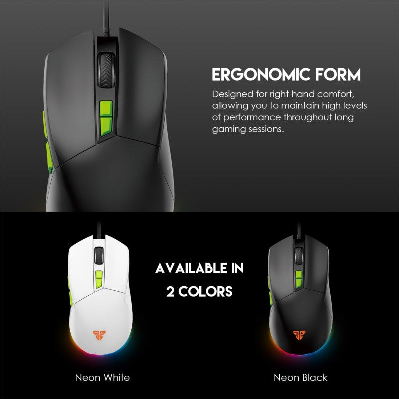 Fantech VX6 PHANTOM II, Advanced Sensor 7200DPI, RGB Lighting, PRO Wired Gaming Mouse