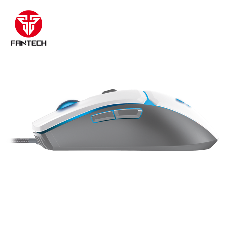 Fantech VX7 CRYPTO, Advanced Sensor 8000DPI, RGB Lighting, Wired Gaming Mouse (White)