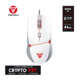 Fantech VX7 CRYPTO, Advanced Sensor 8000DPI, RGB Lighting, Wired Gaming Mouse (White)