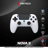 FANTECH WGP16 NOVA II Wireless Multi-Platform Gamepad – Dual Mode, Vibration, Motion Controls, 10H Battery, White