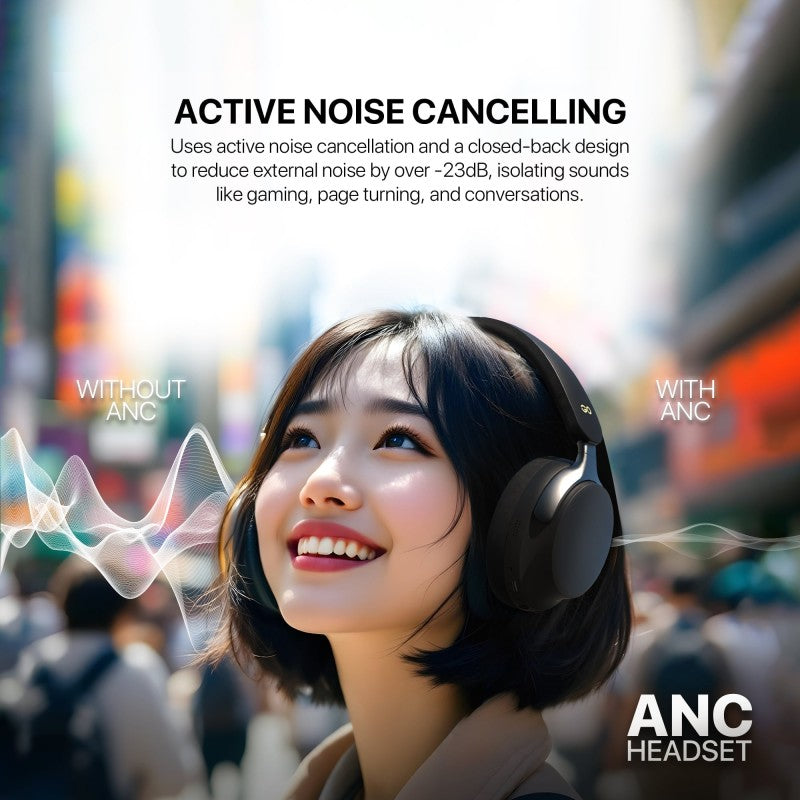 FANTECH WH07A GO VIBE: Bluetooth, - Active Noise Cancelling (ANC) WIRELESS HEADSET
