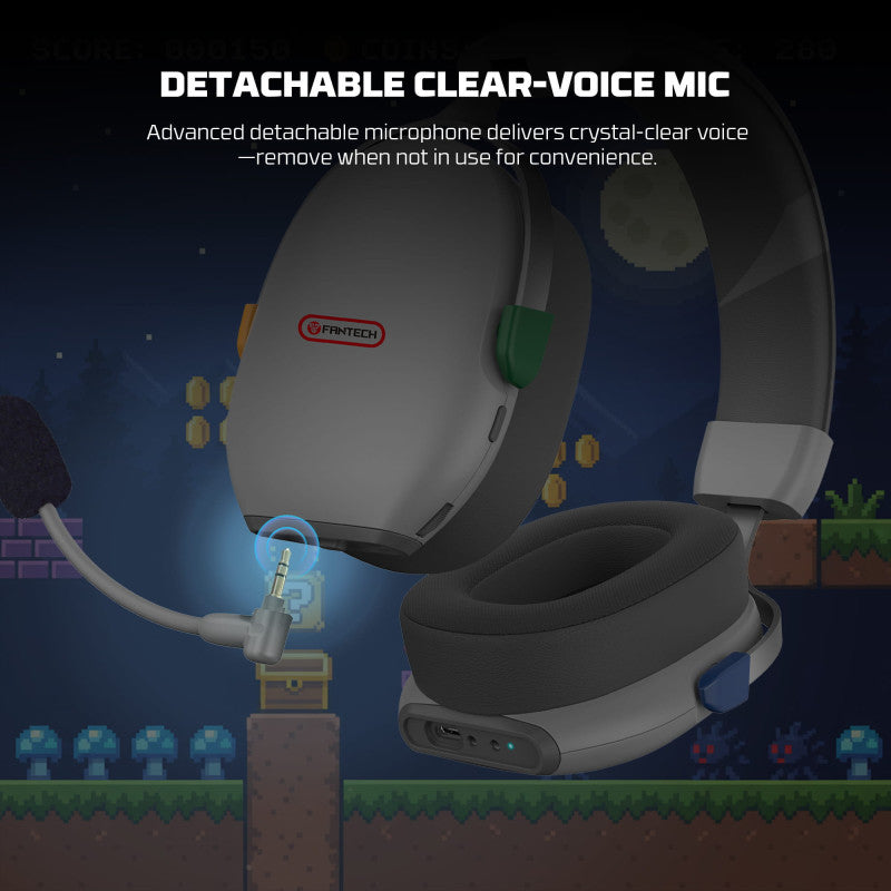 Fantech WHG06 CARBON PRO Multi-Platform Wireless Headset, QUAD Mode Connection