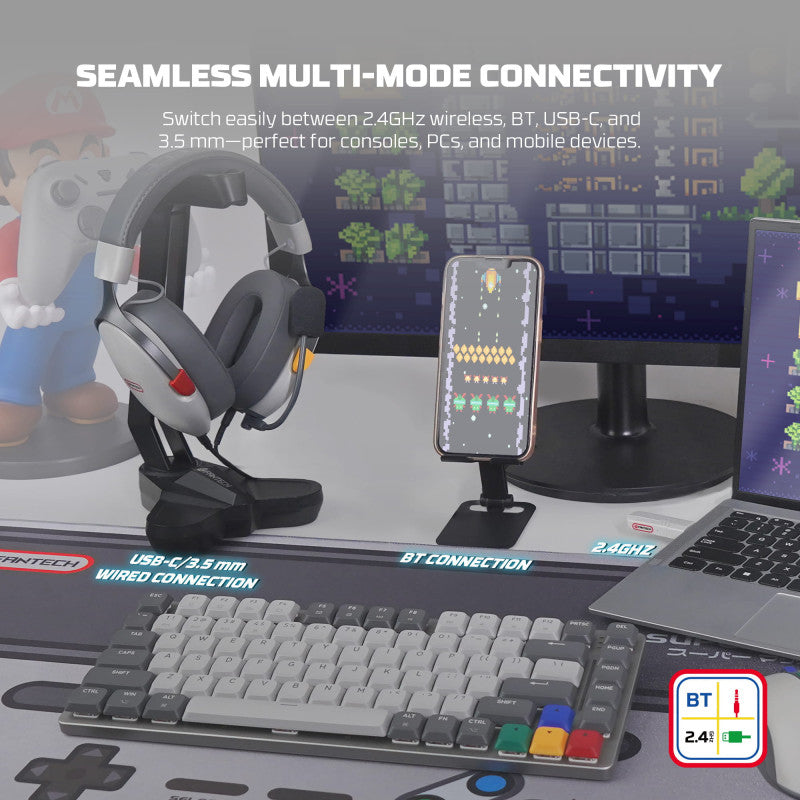 Fantech WHG06 CARBON PRO Multi-Platform Wireless Headset, QUAD Mode Connection