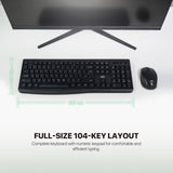 FANTECH WK900 Wireless 2.4 GHz Silent Keyboard & Mouse Combo English/Arabic, 1600 DPI, Perfect for Daily Office or Business Use