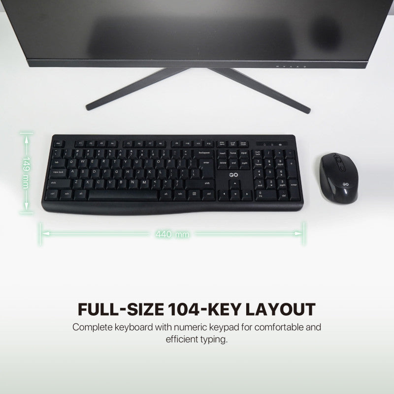 FANTECH WK900 Wireless 2.4 GHz Silent Keyboard & Mouse Combo English/Arabic, 1600 DPI, Perfect for Daily Office or Business Use