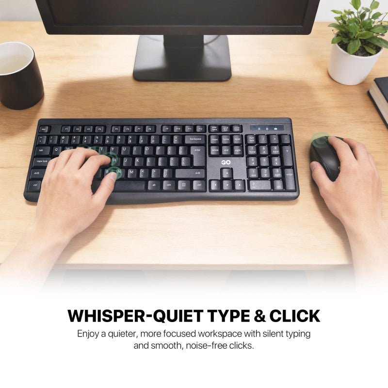 FANTECH WK900 Wireless 2.4 GHz Silent Keyboard & Mouse Combo English/Arabic, 1600 DPI, Perfect for Daily Office or Business Use