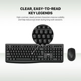 FANTECH WK900 Wireless 2.4 GHz Silent Keyboard & Mouse Combo English/Arabic, 1600 DPI, Perfect for Daily Office or Business Use