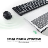 FANTECH WK900 Wireless 2.4 GHz Silent Keyboard & Mouse Combo English/Arabic, 1600 DPI, Perfect for Daily Office or Business Use