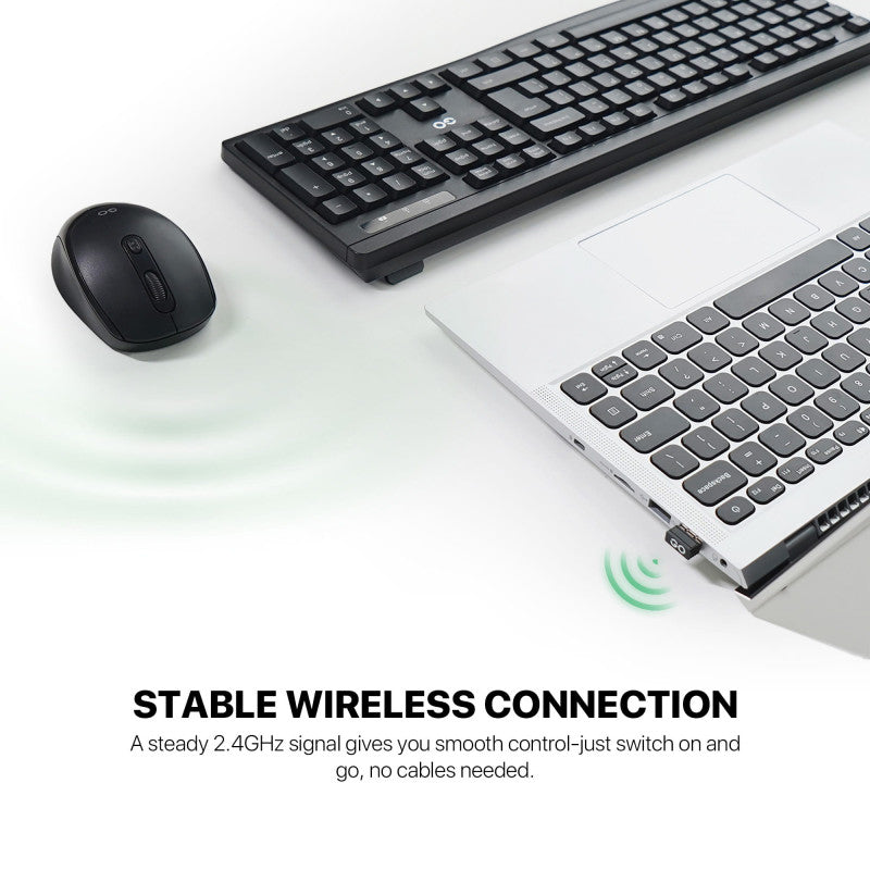 FANTECH WK900 Wireless 2.4 GHz Silent Keyboard & Mouse Combo English/Arabic, 1600 DPI, Perfect for Daily Office or Business Use