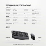 FANTECH WKM71 AERA ARCH: The Ultimate Natural Curved Ergonomic Wireless Combo, High-Performance Silent Keyboard & Mouse