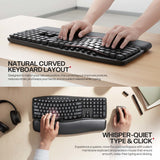 FANTECH WKM71 AERA ARCH: The Ultimate Natural Curved Ergonomic Wireless Combo, High-Performance Silent Keyboard & Mouse