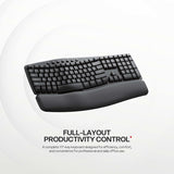 FANTECH WKM71 AERA ARCH: The Ultimate Natural Curved Ergonomic Wireless Combo, High-Performance Silent Keyboard & Mouse