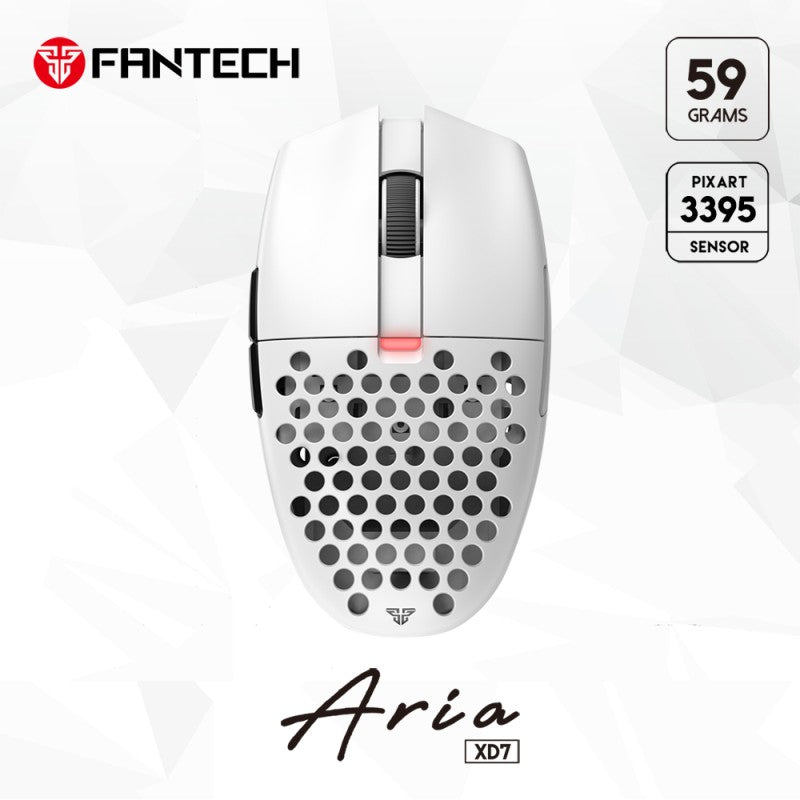 Fantech XD7 Aria GO Mouse, 3 Mode Connection Wired, Bluetooth & Wireless, 26000DPI, Ultra light weight, Built-in Battery