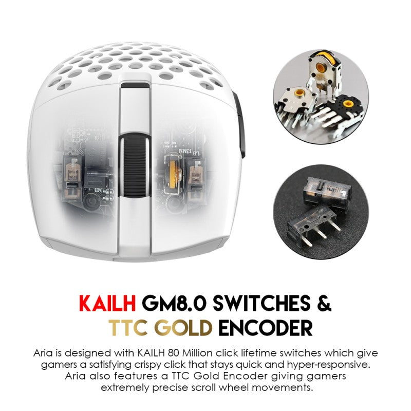 Fantech XD7 Aria GO Mouse, 3 Mode Connection Wired, Bluetooth & Wireless, 26000DPI, Ultra light weight, Built-in Battery