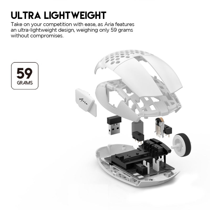 Fantech XD7 Aria GO Mouse, 3 Mode Connection Wired, Bluetooth & Wireless, 26000DPI, Ultra light weight, Built-in Battery