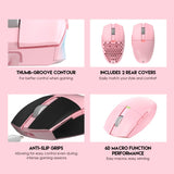 Fantech XD7 Aria GO Mouse, 3 Mode Connection Wired, Bluetooth & Wireless, 26000DPI, Ultra light weight, Built-in Battery