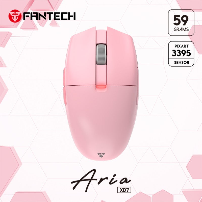 Fantech XD7 Aria GO Mouse, 3 Mode Connection Wired, Bluetooth & Wireless, 26000DPI, Ultra light weight, Built-in Battery