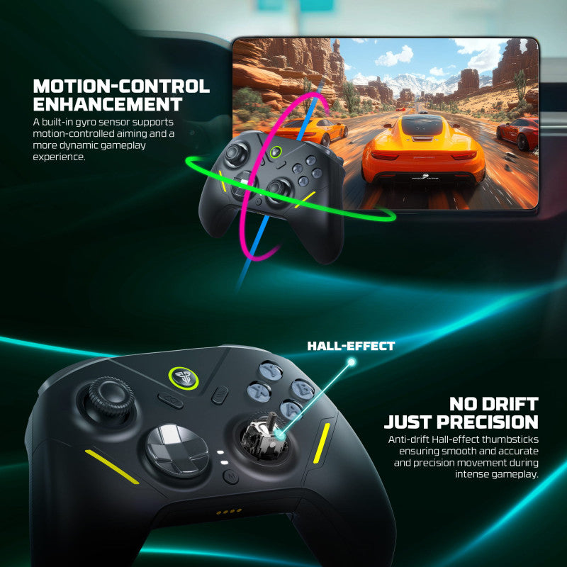 FANTECH Zenith Pro WGP18 Multi-Platform Wireless Controller Hall Effect, RGB, Motion Sensor, Macro, Touchpad, 10H Battery