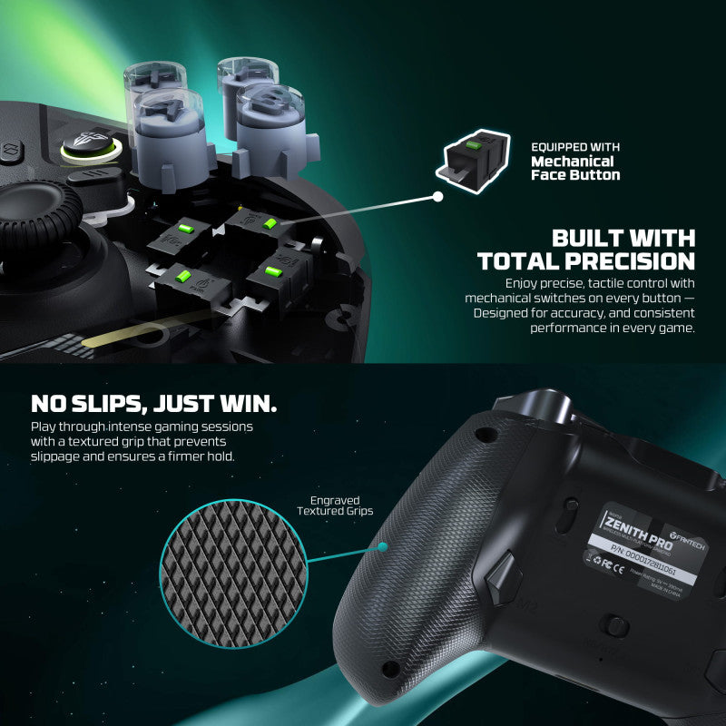 FANTECH Zenith Pro WGP18 Multi-Platform Wireless Controller Hall Effect, RGB, Motion Sensor, Macro, Touchpad, 10H Battery