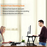 High-Quality Gas Spring Sit-Stand Desk Riser – Adjustable Ergonomic Workstation with Compact & Durable Design