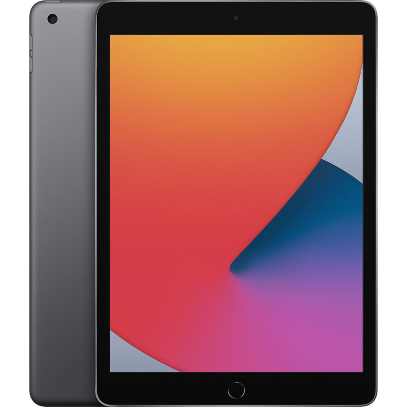 iPad 8th Generation Space Gray, front and back