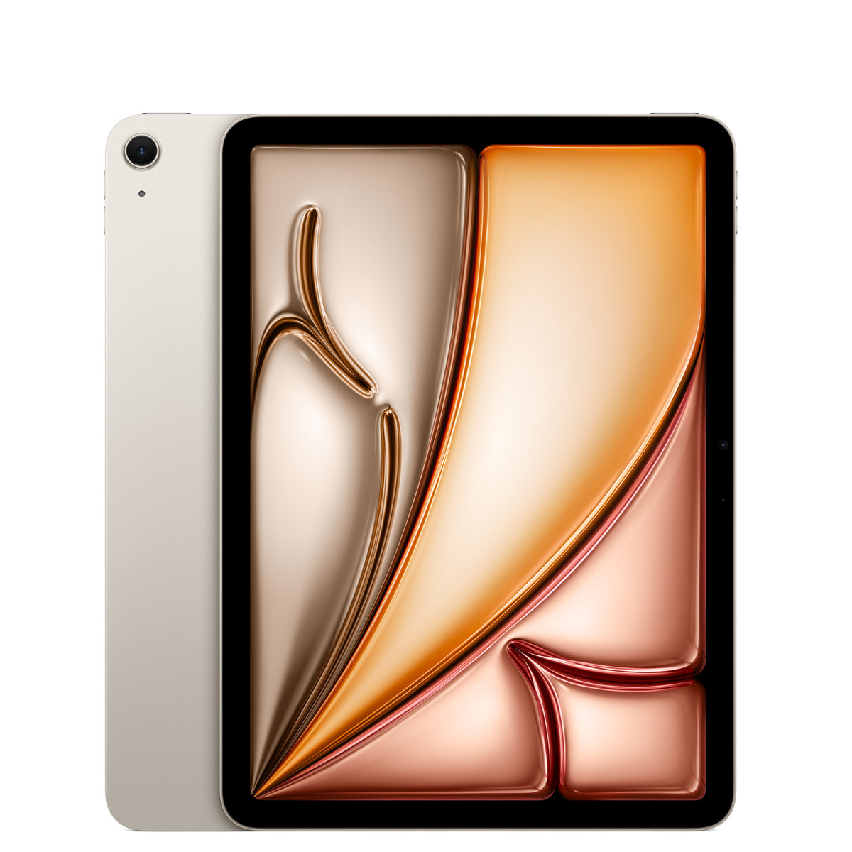 iPad Air M4 11 inch Starlight, front and back