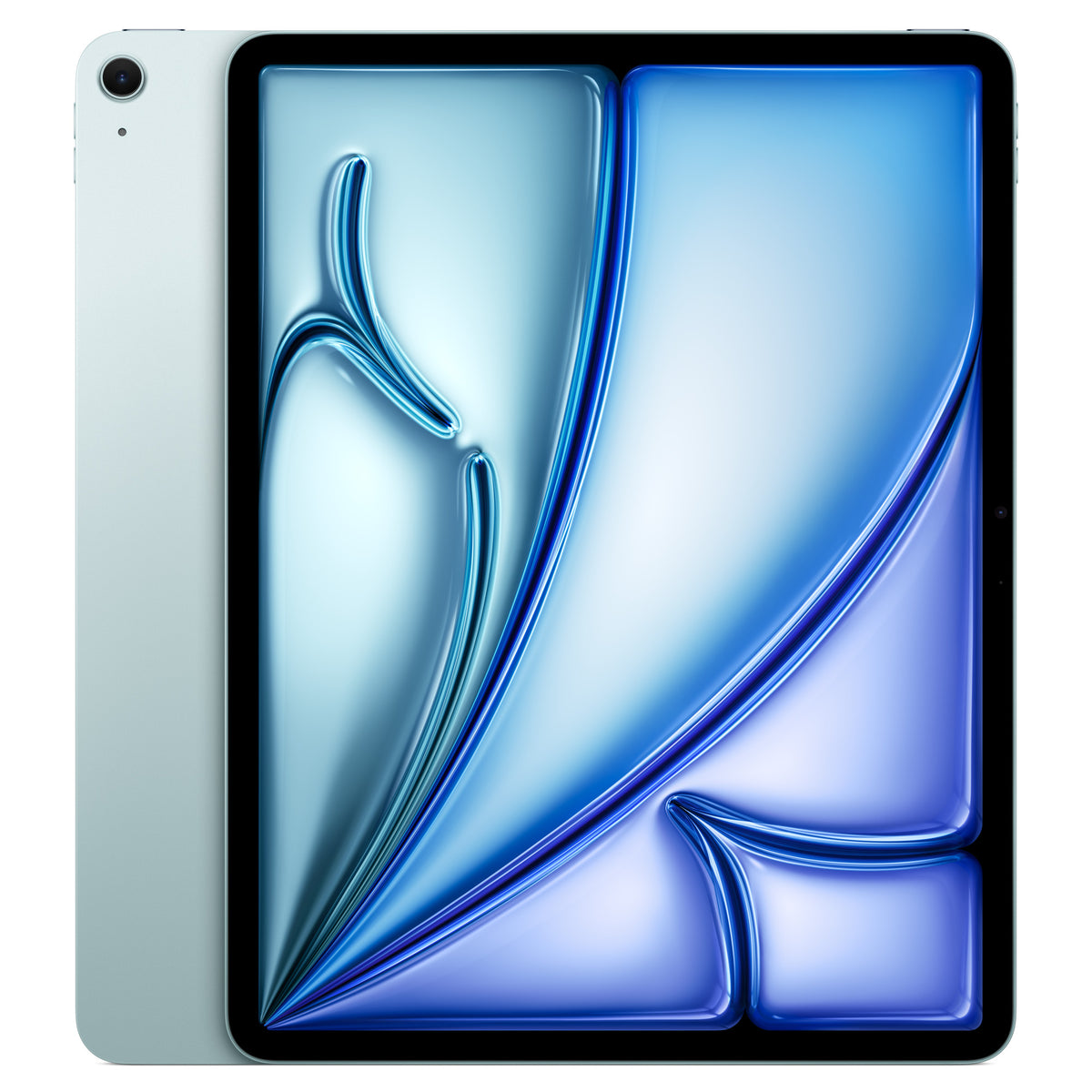 iPad Air M4 13 inch Blue, front and back