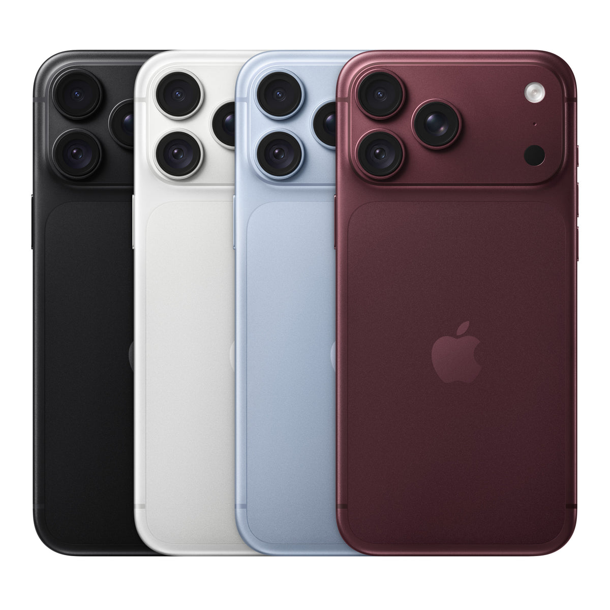 iPhone 18 Pro Max color lineup, backs