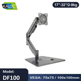 KALOC DF100 17–32" Monitor Stand with Gas Spring Arm, Adjustable Heavy-Duty Desk Mount