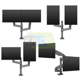 KALOC DH200 STUDIO PRO Dual Monitor Arm, Gas Spring technology & USB Extension & Cable Management for 17 to 35 Inch Screens