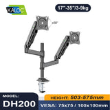 KALOC DH200 STUDIO PRO Dual Monitor Arm, Gas Spring technology & USB Extension & Cable Management for 17 to 35 Inch Screens