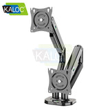 KALOC DS200-2B Ergonomic Dual Monitor Arm, Gas Spring & USB Extension & Cable Management for 17 to 32 Inch Screens (Up to 9kg)