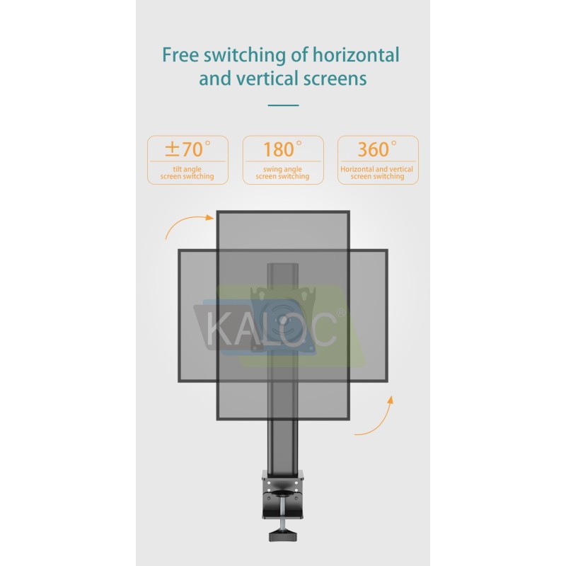KALOC DZ100J IRONBOUND Stability Monitor Arm, High-Grade Steel Mount for 17-32 inch Screens