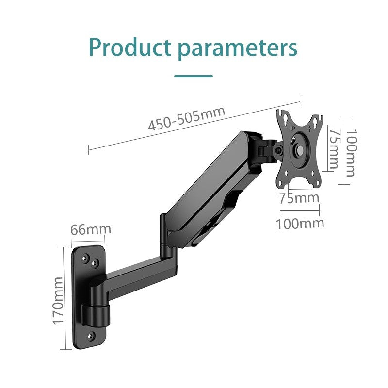 KALOC M520 STUDIO PRO Ergonomic Wall-Mount Monitor Arm, Gas Spring technology & Cable Management for 17-35 Inch Screens