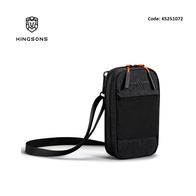KINGSONS KS251072 Water-Resistant Modular Tech & Phone Organizer – Versatile Crossbody, Backpack, & Belt Bag