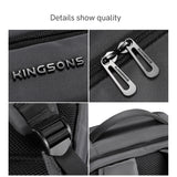 KINGSONS KS25465 15.6" Premium Waterproof Laptop Backpack, Multi-Compartment Ergonomic Travel Bag, Business design