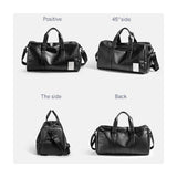 Kingsons KS3332W 29L Travel & Gym Duffle Bag – Waterproof PU Leather, Shoe Compartment & Wet Storage