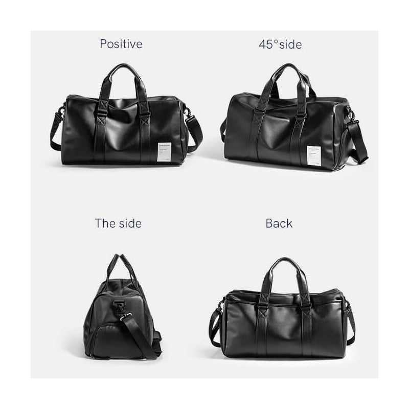 Kingsons KS3332W 29L Travel & Gym Duffle Bag – Waterproof PU Leather, Shoe Compartment & Wet Storage