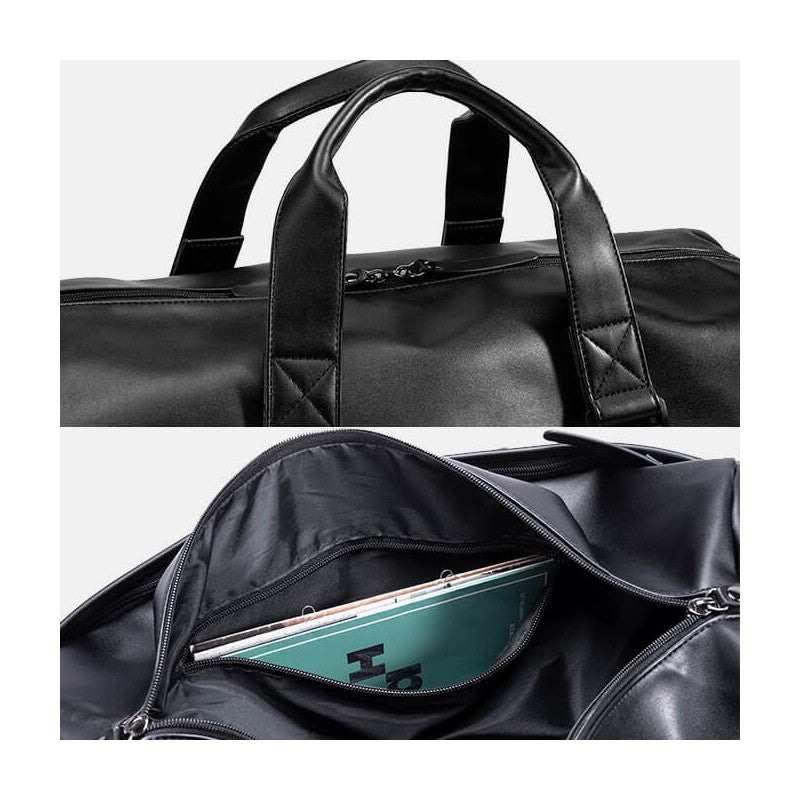 Kingsons KS3332W 29L Travel & Gym Duffle Bag – Waterproof PU Leather, Shoe Compartment & Wet Storage
