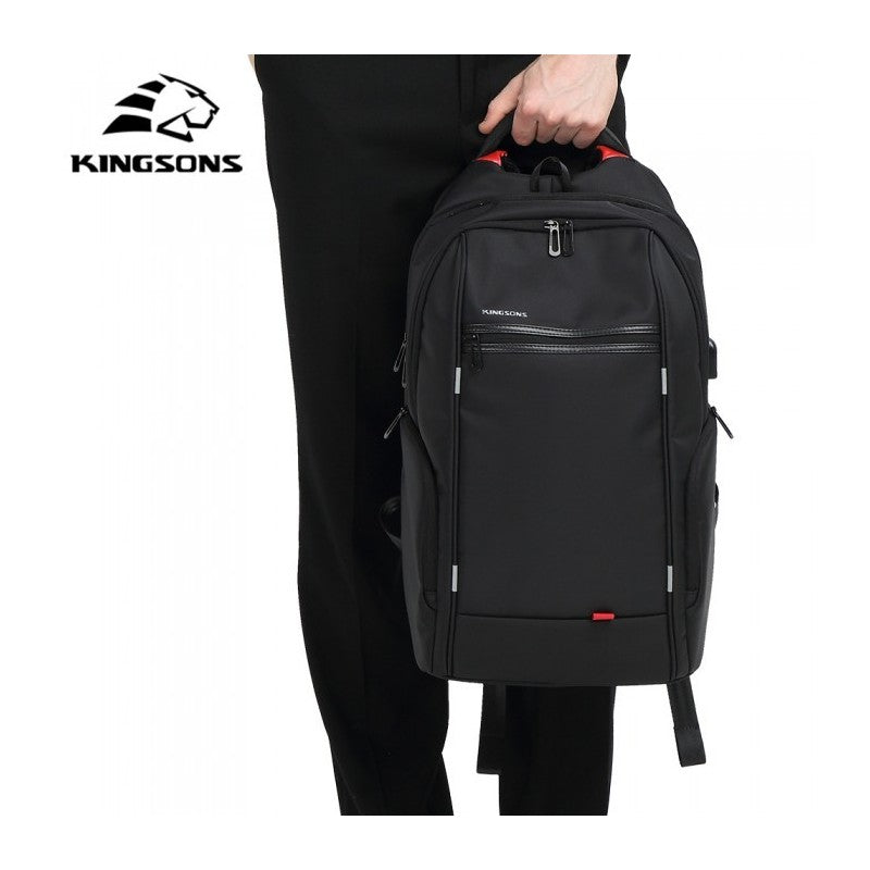 Kingsons Large & Multifunctional Design Backpack KS3140W Black, Water-resistant, shock-resistant, Ergonomic Design