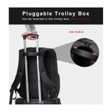 Kingsons Large & Multifunctional Design Backpack KS3140W Black, Water-resistant, shock-resistant, Ergonomic Design